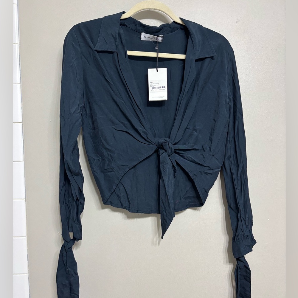 Faithfull the Brand Knot Top Blouse. Women’s XS/2. NWT